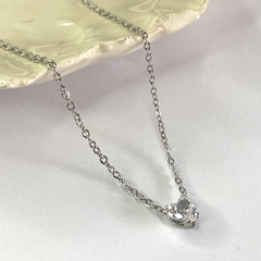 G 1500 cadena simple con cubic corazón cristal