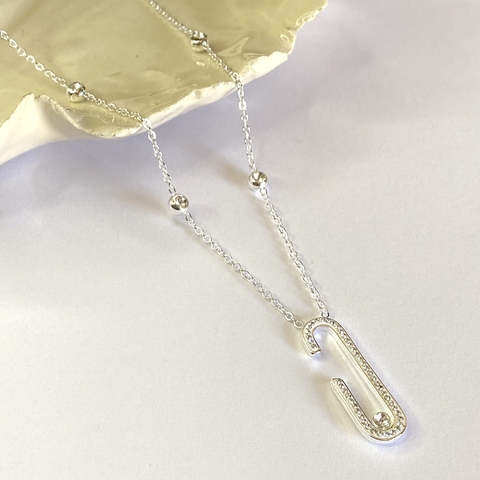 G 1519p cadena con puntos de luz y dije micropave