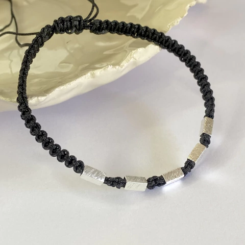 Pu 992 macramé con plata laminada