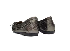 Chatita de cuero vacuno tipo mocasín con moño y base liviana - Artículo 1163 - comprar online