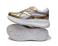 Zapatillas de cuero vacuno con cordones y plataforma - Gise (Artículo 712) - tienda online