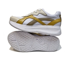 Zapatillas de cuero vacuno con cordones y plataforma - Gise (Artículo 712) - tienda online