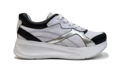 Zapatillas de cuero vacuno con cordones y plataforma - Gise (Artículo 712)