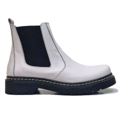 Bota de cuero vacuno flotter con doble elástico y base de goma - art Naty - comprar online