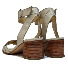 Sandalia de cuero vacuno con taco de 4 1/2 cm - Sara (Art 2559) - tienda online