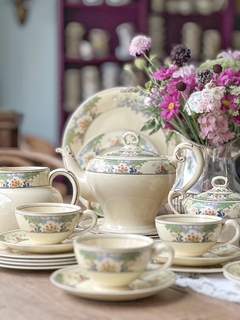 Duo de te de loza Inglesa Myott. algunos platos pueden presentar leve craquel. - comprar online