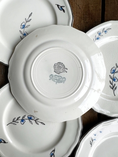 Plato de postre de loza inglesa Alfred Meakin. 18 cm. (Un plato con craquel) - comprar online