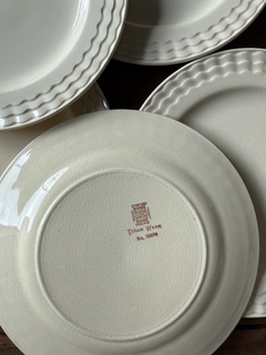 Plato de cafe de loza inglesa Adams Titán Ware. 13 cm. - comprar online