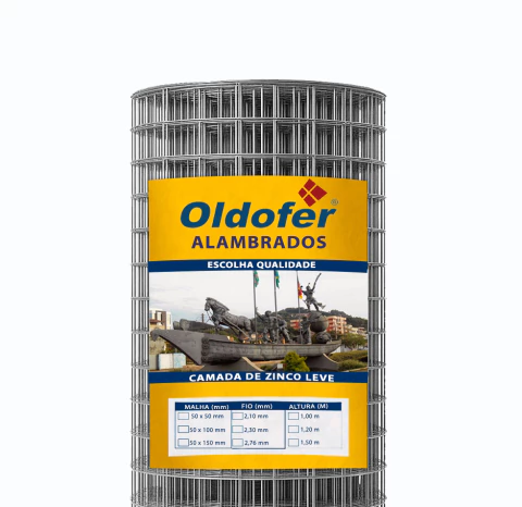Tela Soldada Malha 5x5 cm Oldofer (Fio 14 - 2,10mm) Rolos 25 metros - comprar online