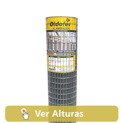 Tela Soldada Malha 2,5x5cm Fio 2,76 mm - Rolos 10m - Oldofer