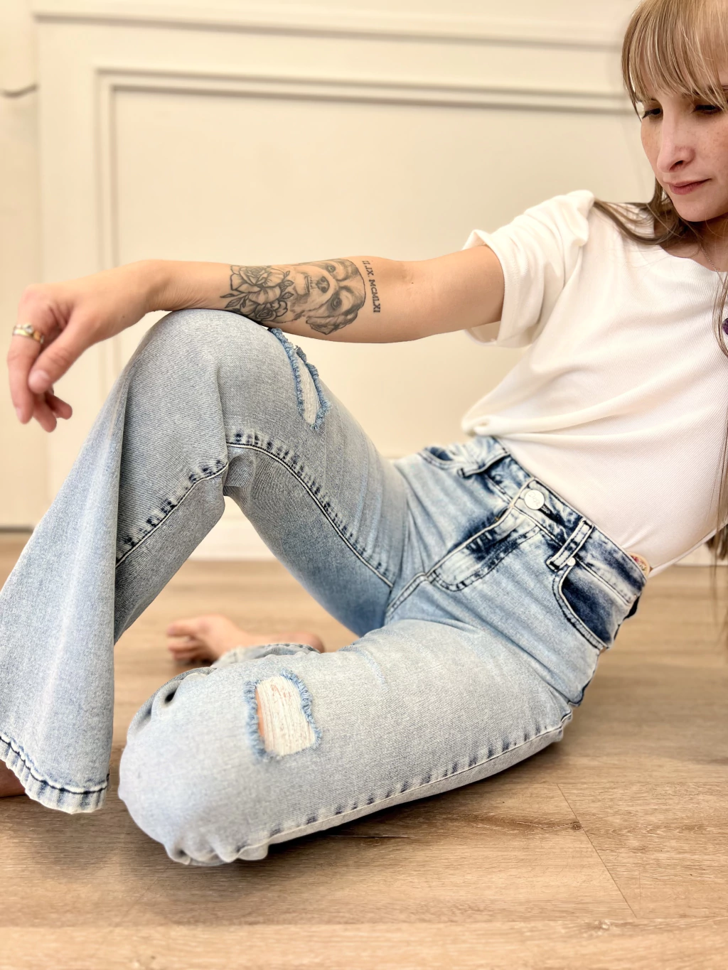 Jean Olivia Oxford Con rotura Del pilar