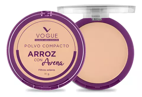 Polvo Compacto Vogue Arroz Con Arena Tono Almendra