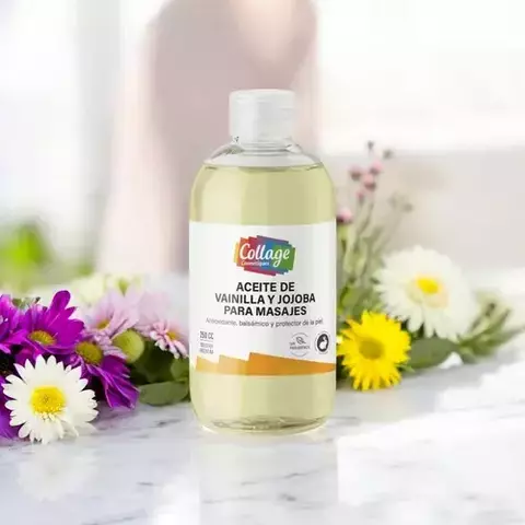ACEITE PARA MASAJES DE VAINILLA Y JOJOBA 250 G- COLAGE