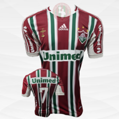 Camisa Fluminense 2012 N°7 Usada Em Jogo Tamanho G (Modelo ajustado) Techfit - Adidas