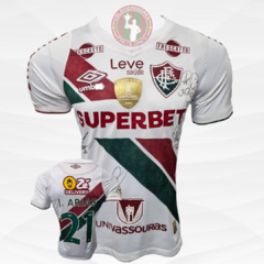 Camisa Fluminense 2024 Autografada N°21 J. Árias Usada em Jogo Tamanho P - Umbro - Colecionadores Tricolores