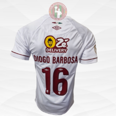 Camisa Fluminense 2023 N°16 Diogo Barbosa Usada em Jogo Tamanho P - Umbro - loja online