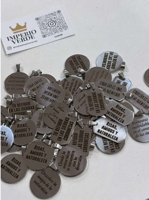 SERVICIO GRABADO LASER METALES ( DIJES - VARIOS) - comprar online