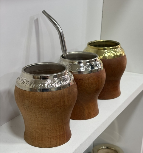 Mate torpedo de algarrobo -alpaca + bombilla - comprar online