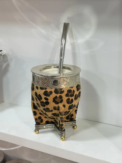 Mate imperial ANIMAL PRINT , base y bolita + bombilla - comprar online