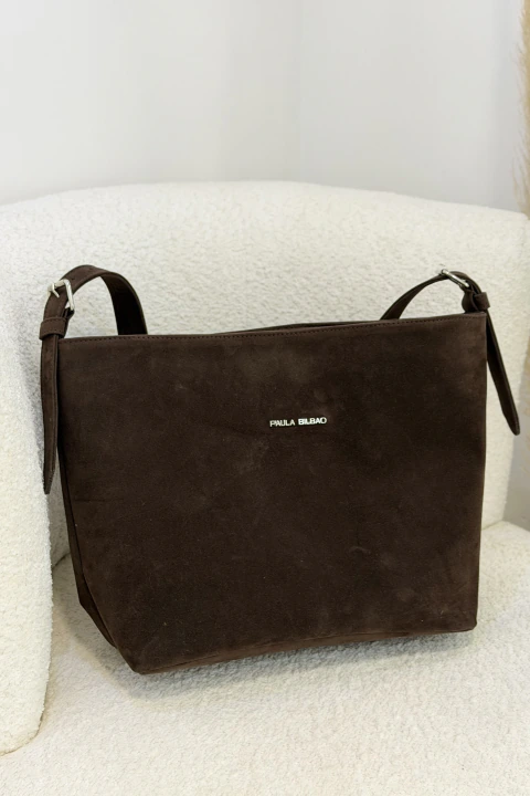 Cartera Gala chocolate gamuzon