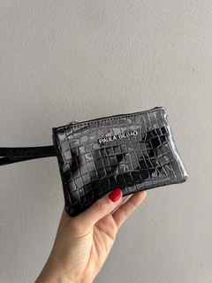 Monedero petit negro croco