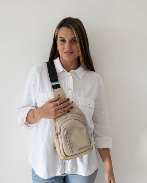 Riñonera Lenna Marfil - comprar online