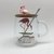 Copo Vidro Flamingo com Tampa e Colher - comprar online