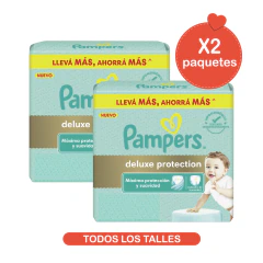 PACK X2 Pampers Deluxe Protection Pack Mensual