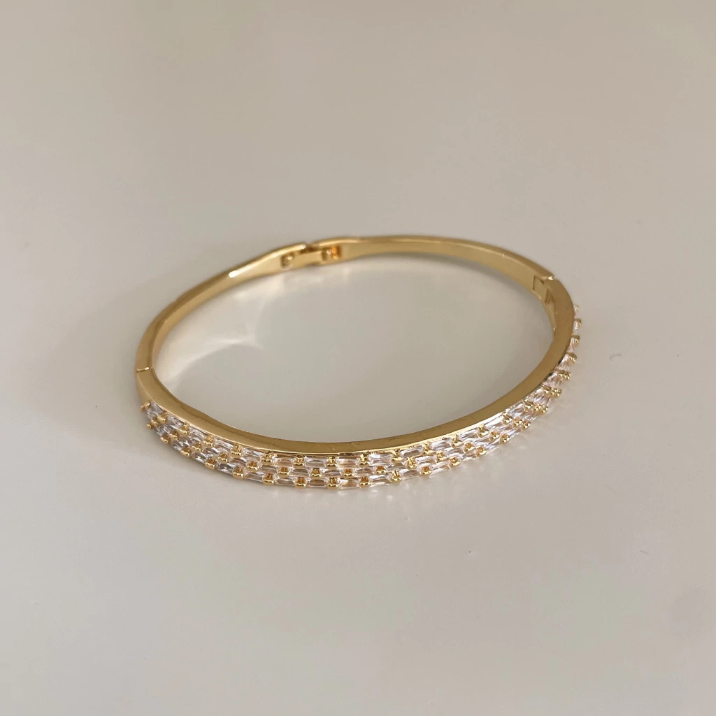 Bracelete nira dourado - Semijoia