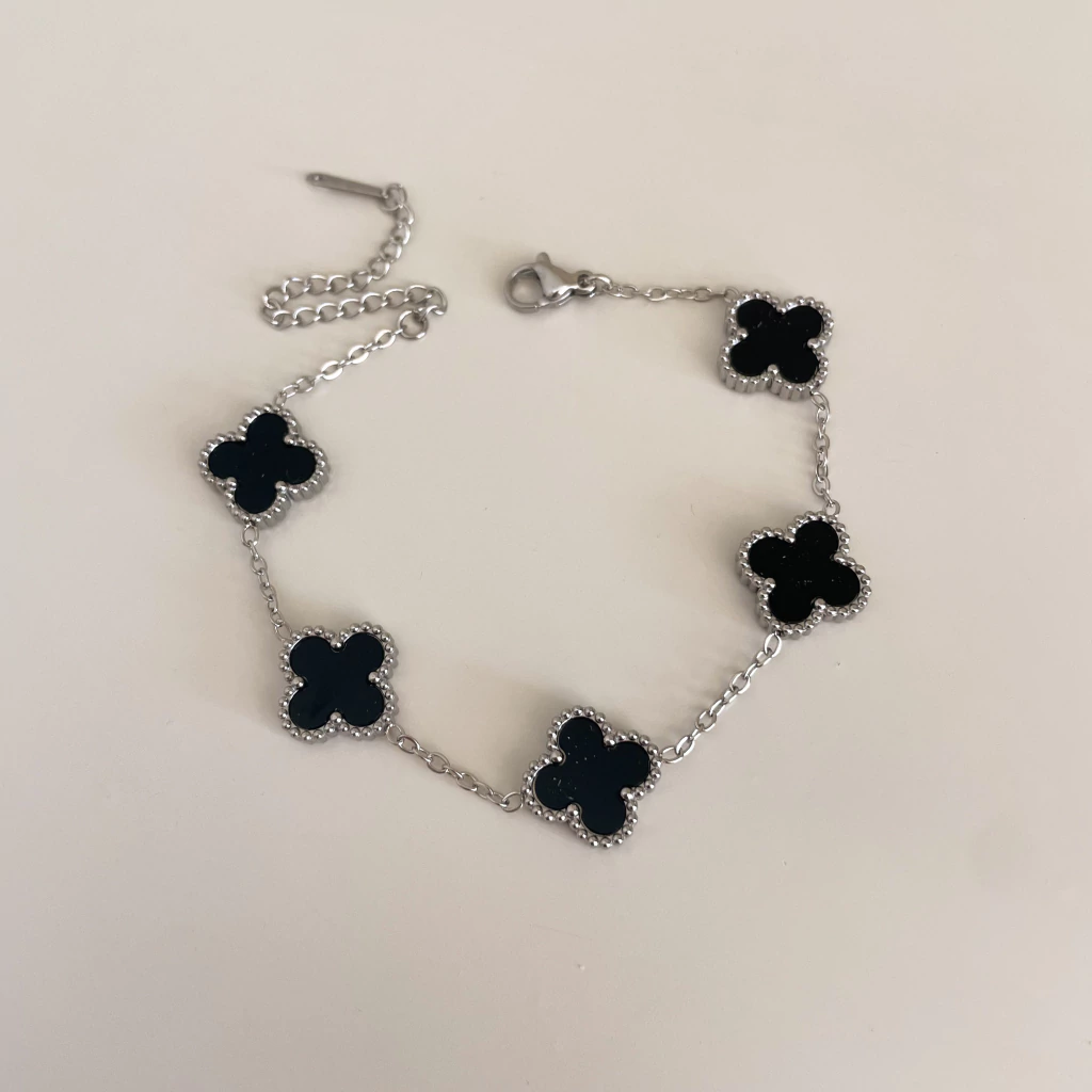 Pulseira trevo madrepérola prata - Semijoia
