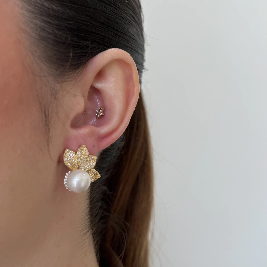 Brinco Velsa dourado - semijoia