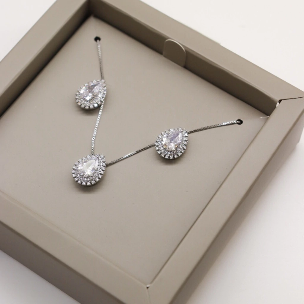 Conjunto lucerra prata - Semijoia