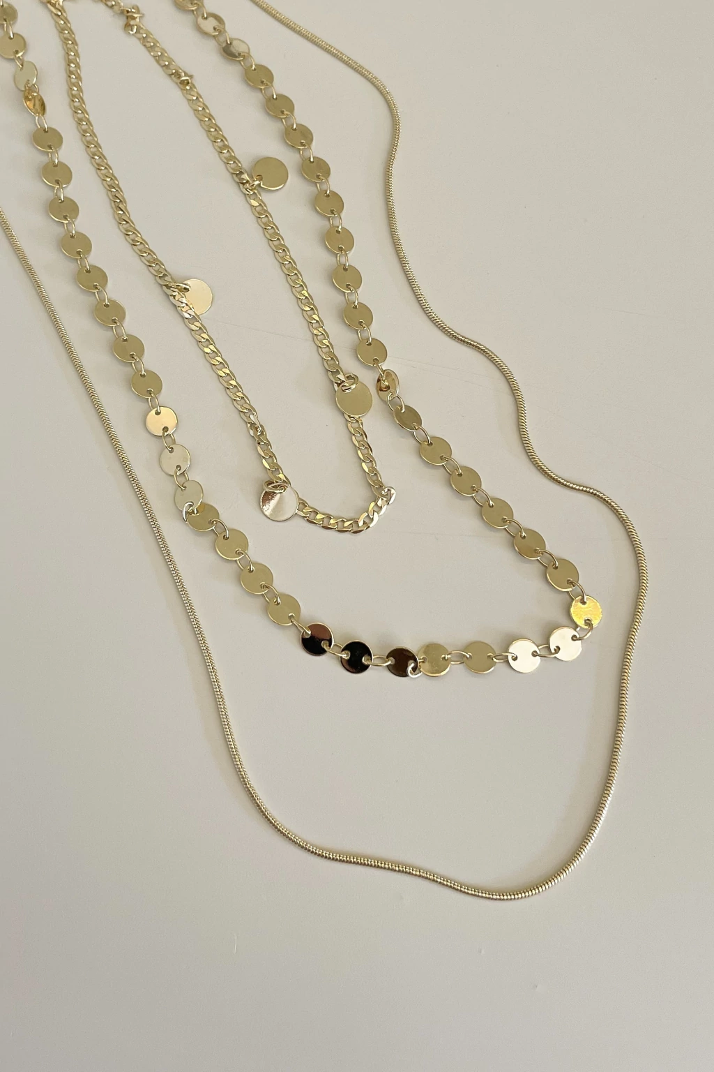 Mix de colar dourado - Semijoia