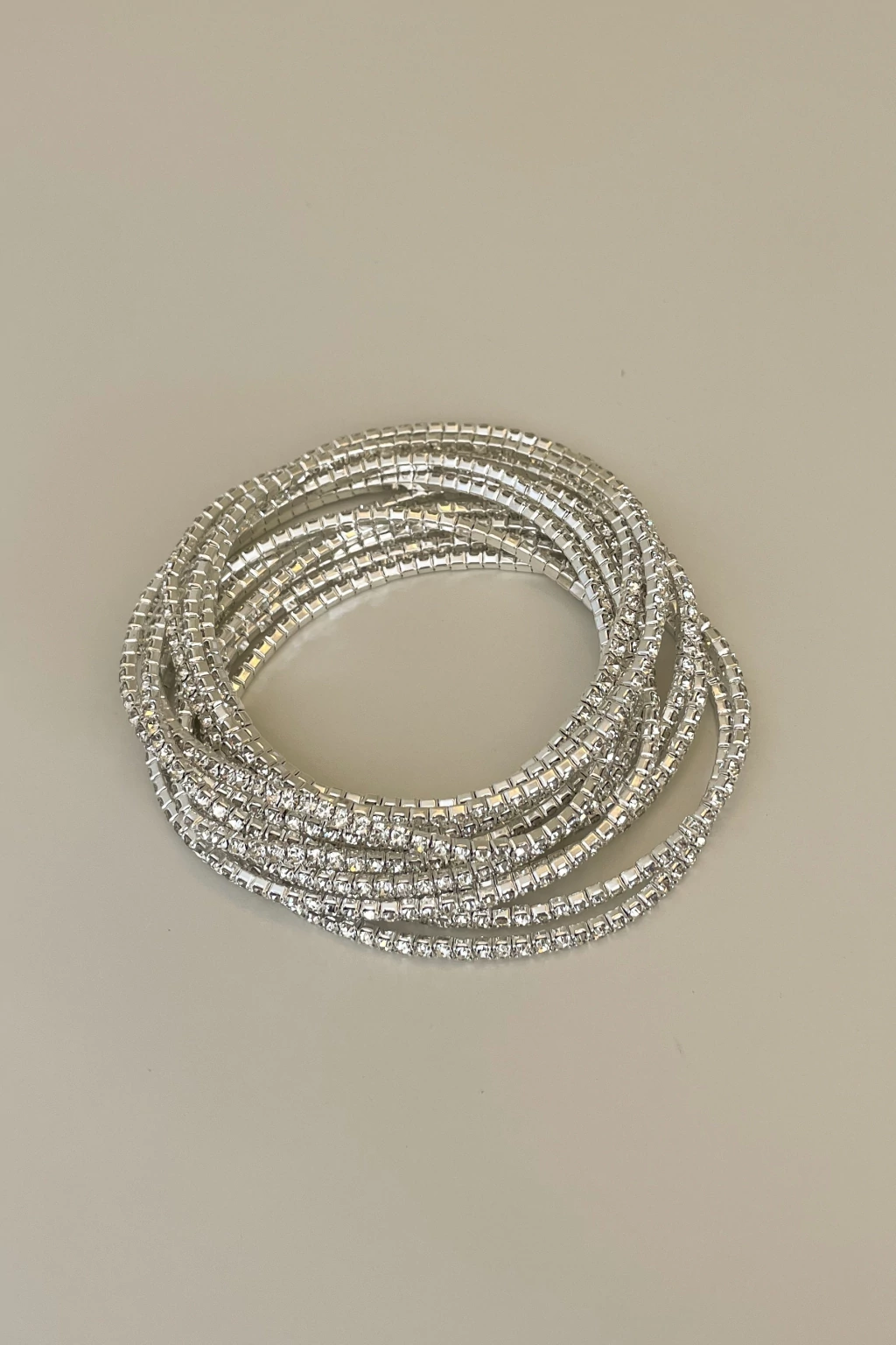 Kit Pulseiras Elásticas prata - Semijoia