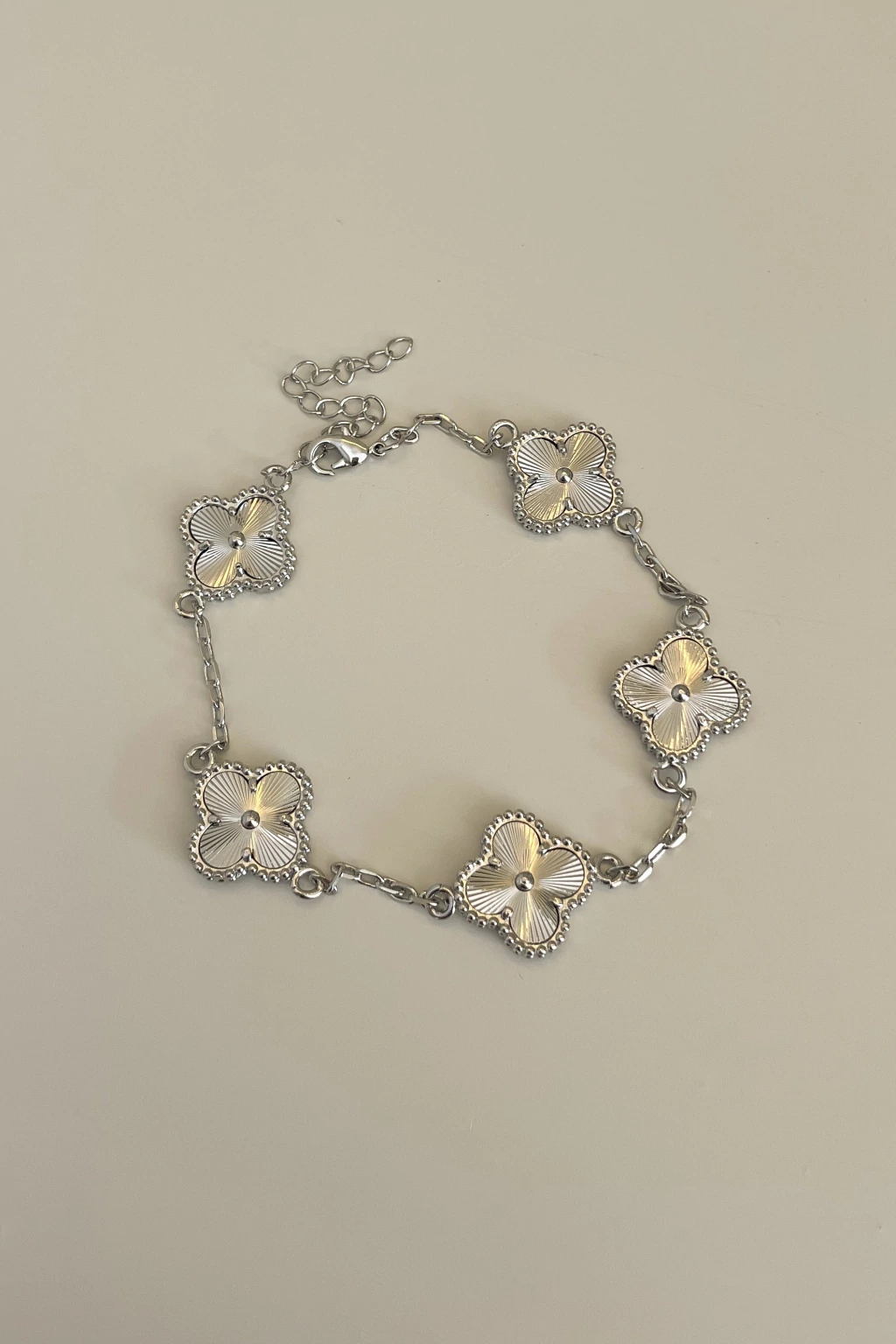Pulseira Trevo prata - Semijoia