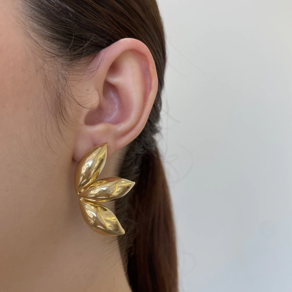 Brinco Áurea dourado - semijoia
