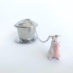 Imagem do Cesta inox com pingente coelho