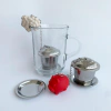 Cesta inox com pingente