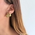 Brinco gota martelada - loja online