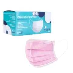 Máscara Descartável rosa 50 peças Triplo Filtro 3 camadas, - comprar online