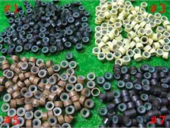 microlink para mega hair com silicone dentro 5mm, varias cores 100 peças. - comprar online