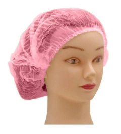 Touca Tnt Descartável Sanfonada Rosa ou branca 1 unidade. - loja online