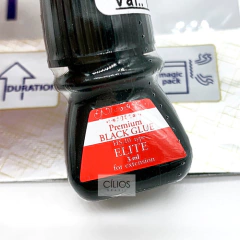 Cola 3ml Elite Premium Black glue para cilios modelo HS-10 de 3 a 5 segundos. - deisealinecosmeticosebeleza.com