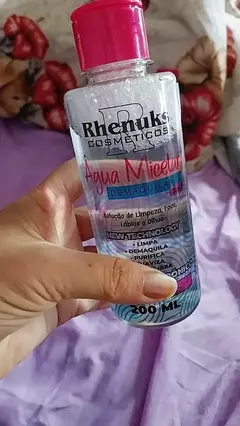 Água Micelar 200ml com acido hialurônico 5em1 Demaquilante Solução de Limpeza/ Face/ Labios/ Olhos - deisealinecosmeticosebeleza.com