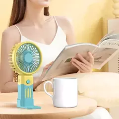 Mini ventilador portátil recarregável USB com suporte - loja online