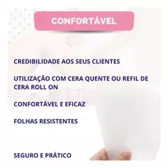 Imagem do folha Papel Depilação 100 peças Tnt Visual Lenço Tecido Depilatório Com Furinhos