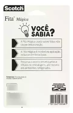 Fita Mágica 3m 1 rolo 12mm X 20metros scotch para cilios - deisealinecosmeticosebeleza.com