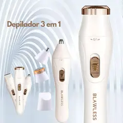 Depilador 3 em 1 Facial Rosto Buço nariz Usb Aparador de Pelo Indolor virilha recarregavel etc - comprar online