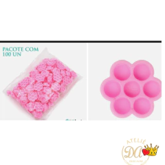 suporte para cola de cilios 100 pçs flor disco porta batoque gota. - comprar online