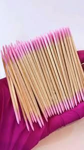 palito ponta dupla 100 peças 10cm Algodão rosa ou branco palito de madeira designer de henna, sobrancelhas cilios unhas micropigmentação na internet